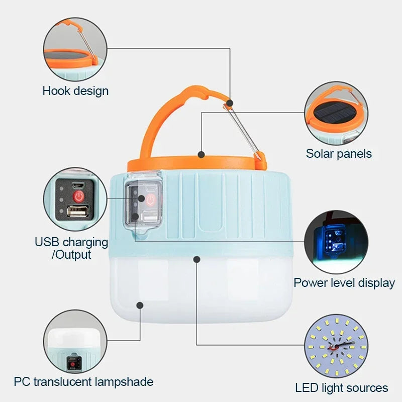 High Power Solar LED Camping Lantern